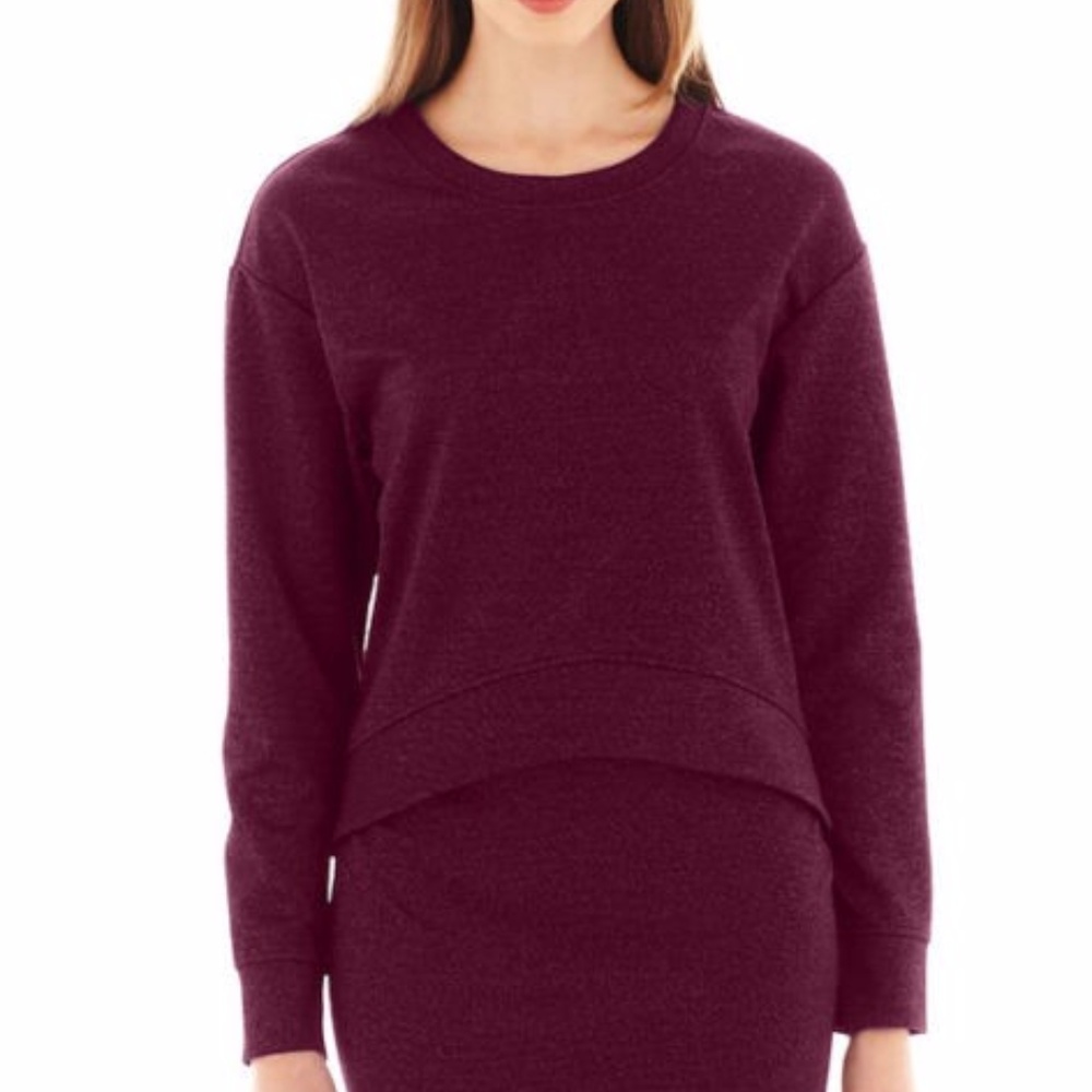 I 🖤 Ronson Long-Sleeve Metallic High-Low Crop